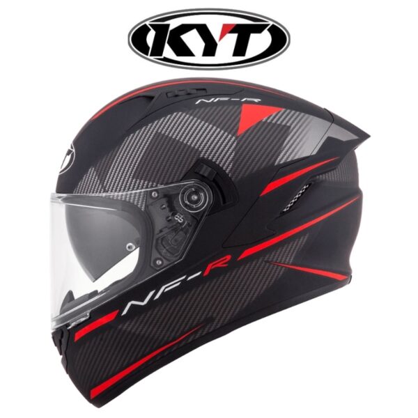 kyt nfr logos matte red helmet