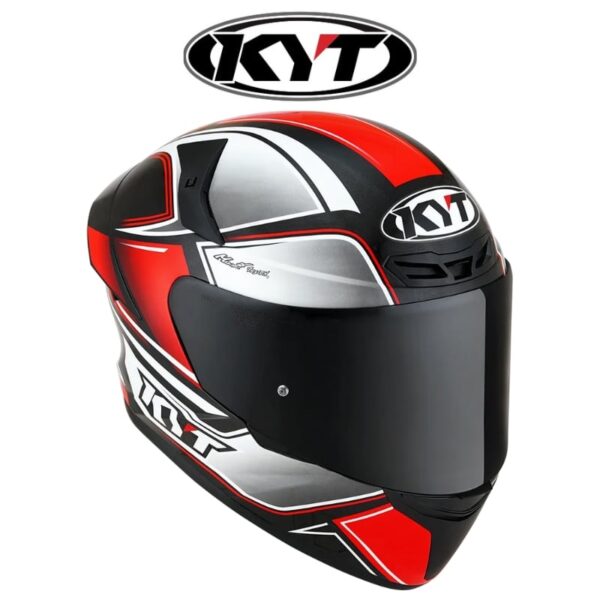 kyt tt course tourist red fluo helmet