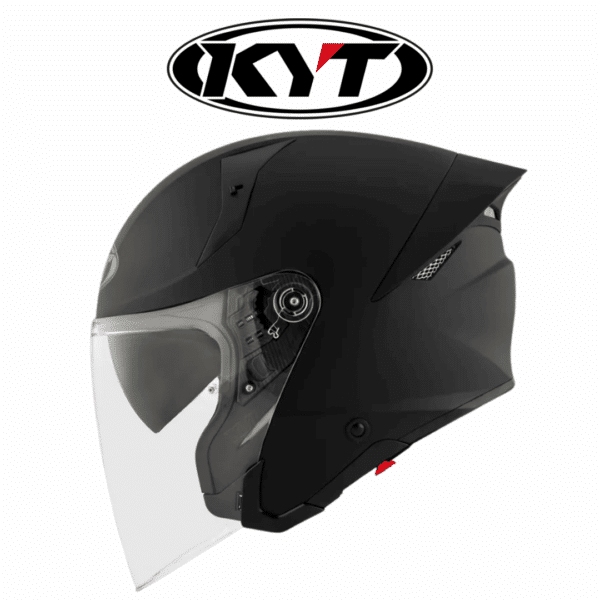 kyt ttr jet plain matt black helmet