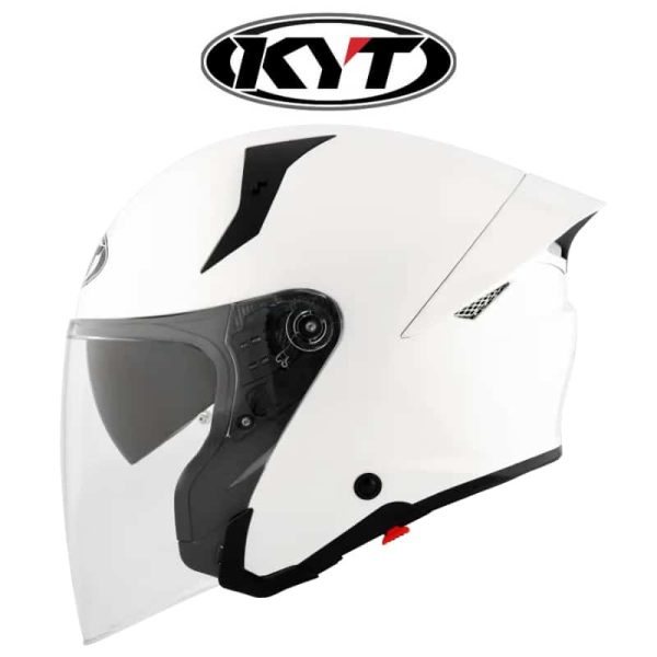 kyt ttr jet plain white helmet