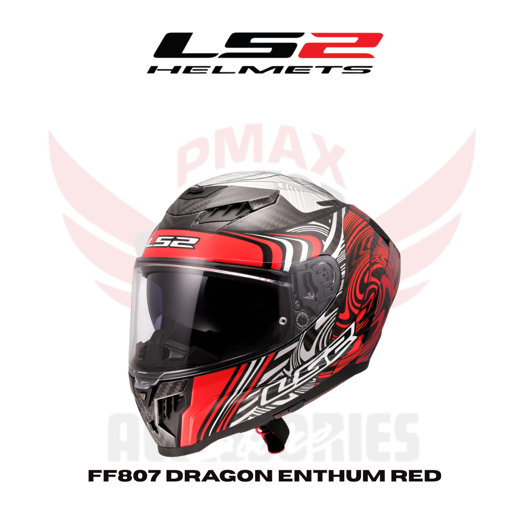 Ls2 Ff807 Dragon Enthum Red Helmet Ls2 Ff807 Dragon Enthum Red Helmet