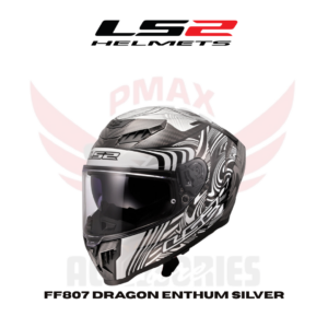 Ls2 Ff807 Dragon Enthum Silver Helmet