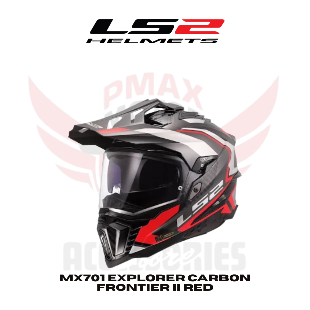 Ls2 Mx701 Explorer Carbon Frontier Ii Red Helmet Ls2 Mx701 Explorer Carbon Frontier Ii Red Helmet
