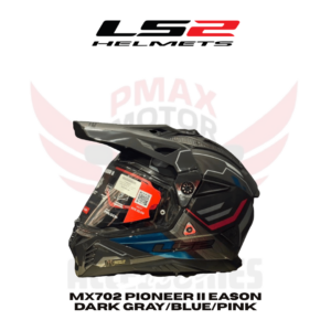 Ls2 Mx702 Pioneer Ii Eason Dark Gray/Blue/Pink Helmet