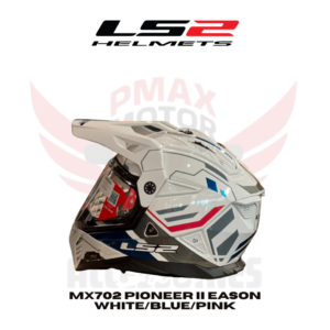 Ls2 Mx702 Pioneer Ii Eason White/Blue/Pink Helmet