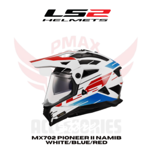 Ls2 Mx702 Pioneer Ii Namib White/Blue/Red Helmet
