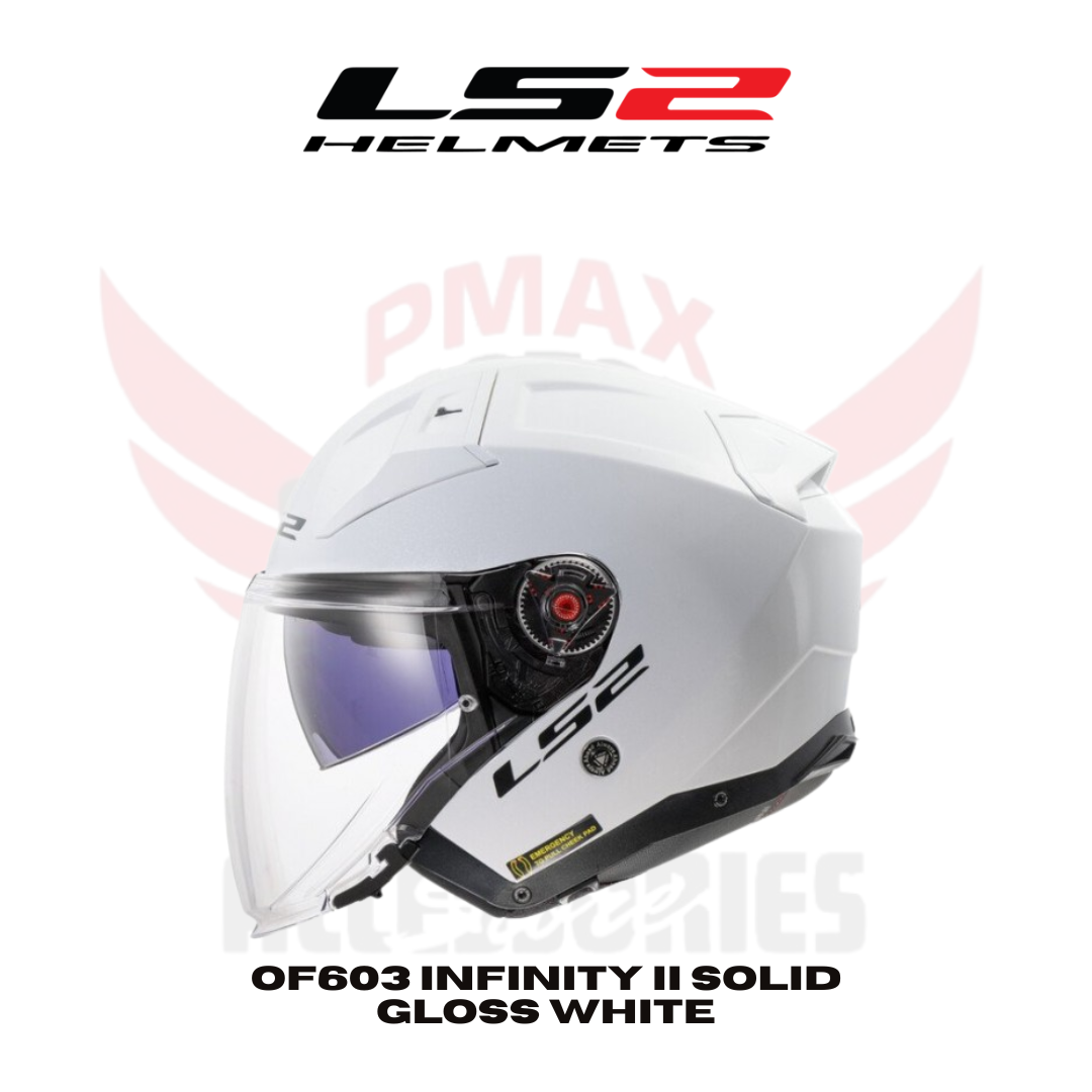 Ls2 Of603 Infinity Ii Solid Gloss White Helmet Ls2 Of603 Infinity Ii Solid Gloss White Helmet