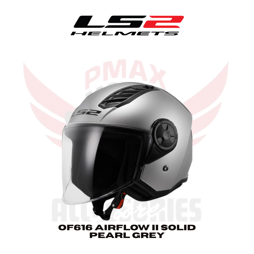 Ls2 Of616 Airflow Ii Solid Pearl Grey Helmet Ls2 Of616 Airflow Ii Solid Pearl Grey Helmet