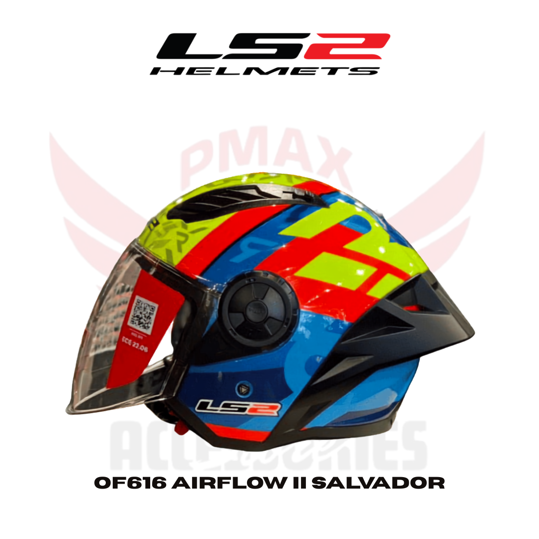 Ls2 Of616 Airflow Ii Spoiler Salvador Replica Blue H-v Yellow 06 Helmet Ls2 Of616 Airflow Ii Spoiler Salvador Replica Blue H-v Yellow 06 Helmet
