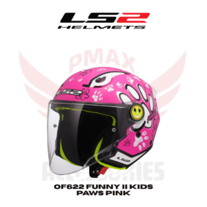 Ls2 Of622 Funny Ii Kids Paws Pink Helmet