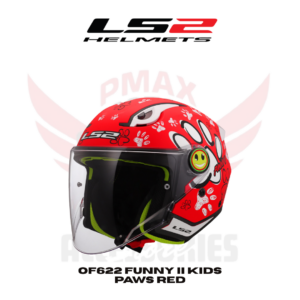 Ls2 Of622 Funny Ii Kids Paws Red Helmet