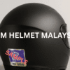sirim sticker on a motorcycle helmet