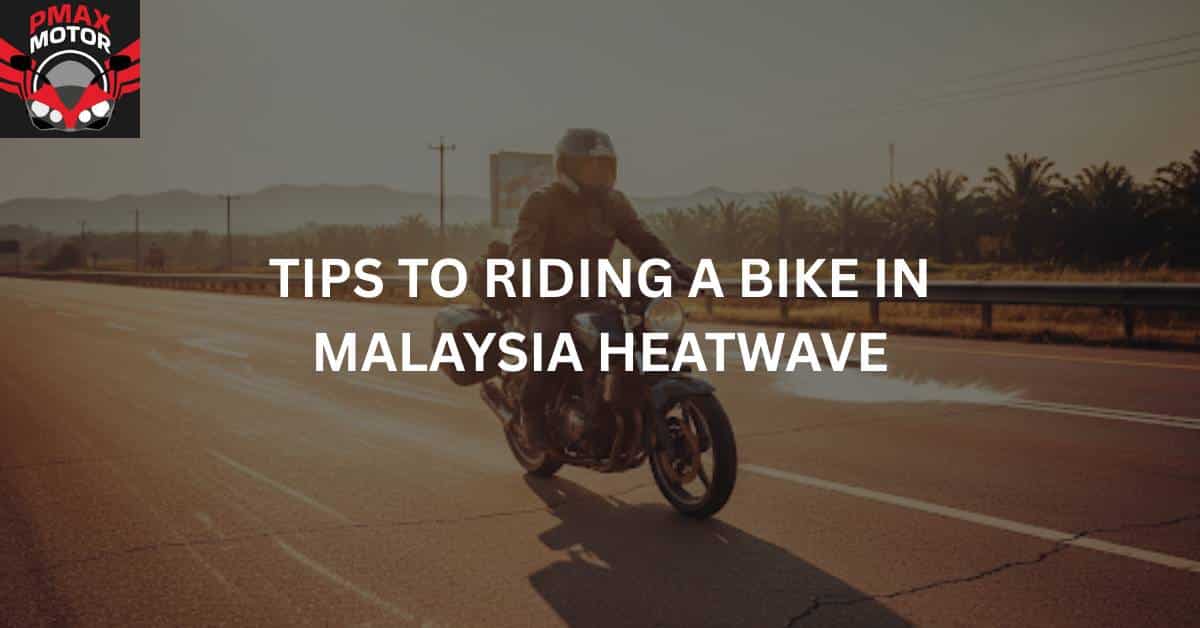 motorcyclist riding motorcycle in malaysia heatwave