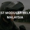 motorcyclist wearing a modular helmet in malaysia