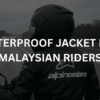 motorcyclist wearing a waterproof jacket for riders