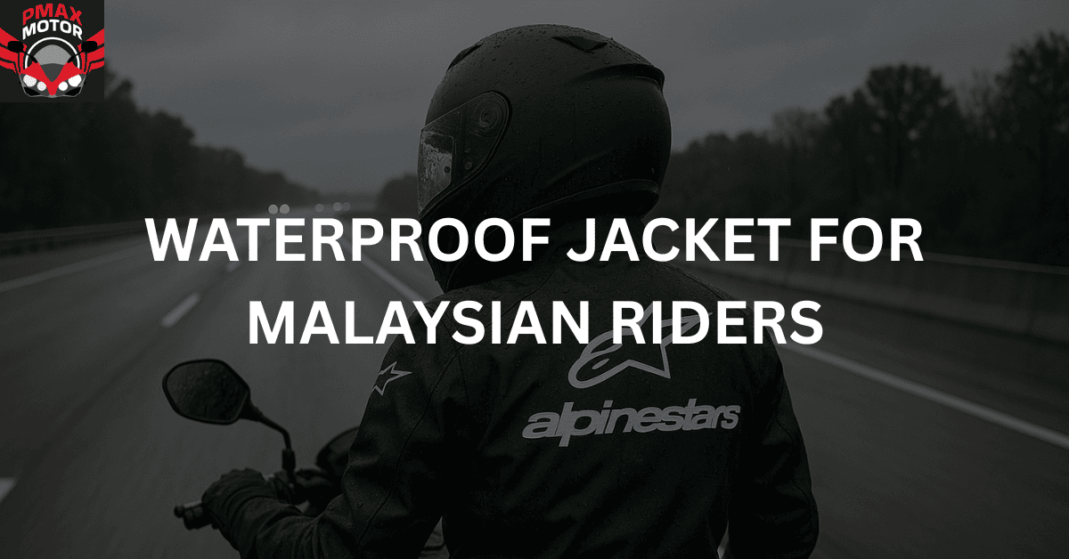 motorcyclist wearing a waterproof jacket for riders
