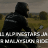 motorcyclist wearing alpinestar jacket on malaysian roads
