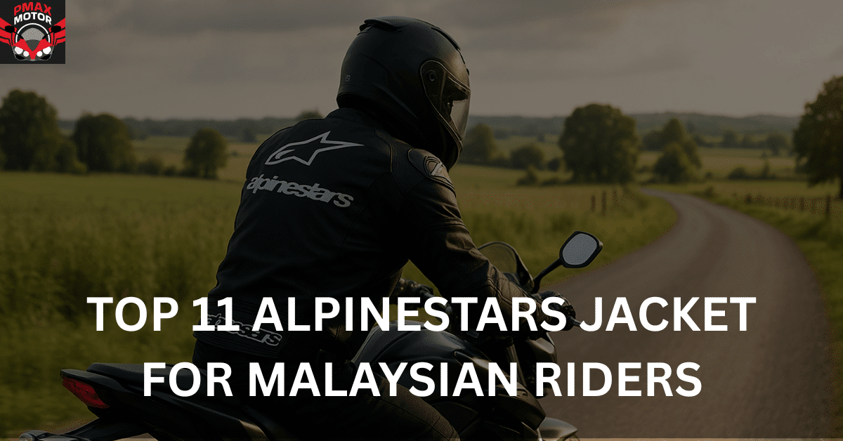 motorcyclist wearing alpinestar jacket on malaysian roads