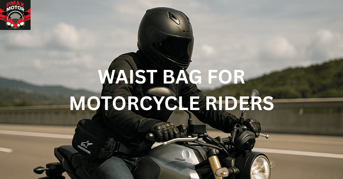 motorcyclist wearing alpinestars waist bag while riding a bike on highway