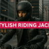 man wearing stylish riding jacket in malaysia while on motorcycle