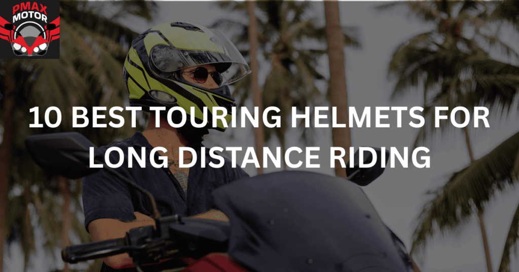 motorcyclist wearing tourist helmet