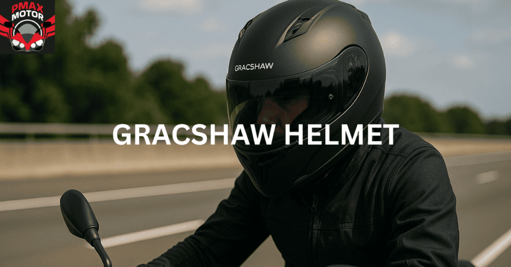malaysian motorcyclist wearing gracshaw helmet