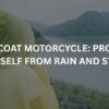 asian woman wearing raincoat while motorcyling