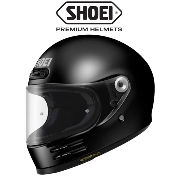 shoei glamster glossy black helmet