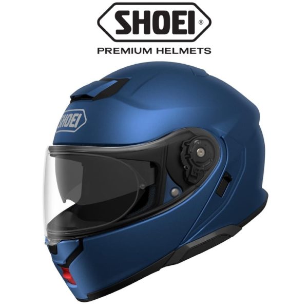 shoei neotec 3 matte blue metallic helmet