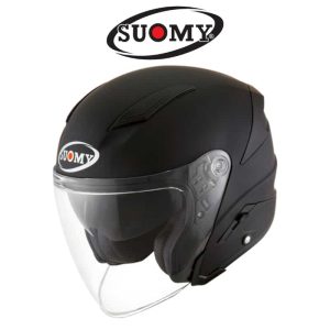 suomy speedjet plain matt black helmet