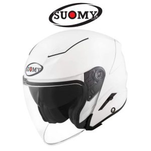 suomy speedjet plain white helmet