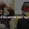 two Motorcyclist wearing open face helmet and full face helmet respectively